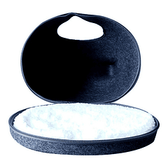 Cama Cucha Igloo Fieltro Gris Gato 