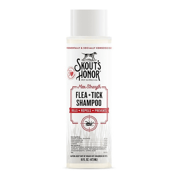 Shampoo Anti Pulgas Y Garrapatas Skouts Honor Para Mascotas 