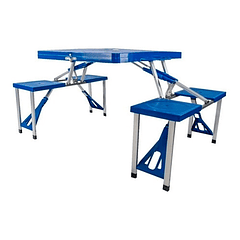 Mesa Plegable 4 Sillas Safari Camping, Playa Piscina Sf553