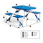 Mesa Plegable 4 Sillas Safari Camping, Playa Piscina Sf553 4