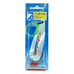 Señuelo Pesca Chispa Falcon Claw 80g Cromada Puntos Rojos