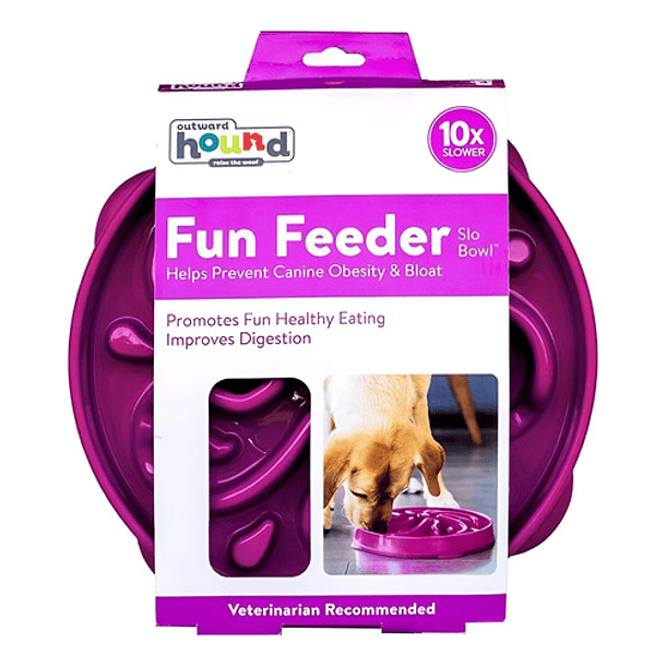 Outward Hound Fun Feeder Slo Bowl Comedero Lento Perros M 2