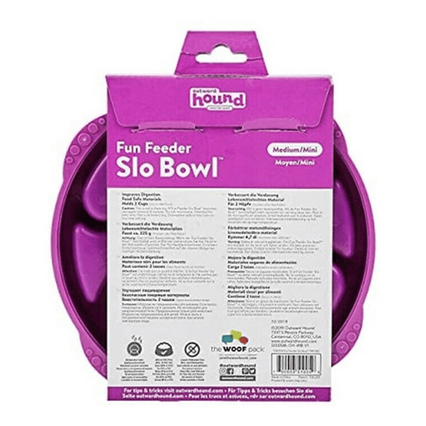 Outward Hound Fun Feeder Slo Bowl Comedero Lento Perros M 4