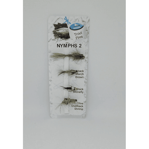 Kit Señuelos Pesca Moscas Dragon Nymphs 2 #zath022 
