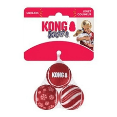 Pelotas Kong 3 Unid, Tamaño Tenis, Para Jugar Con  Tu Perro