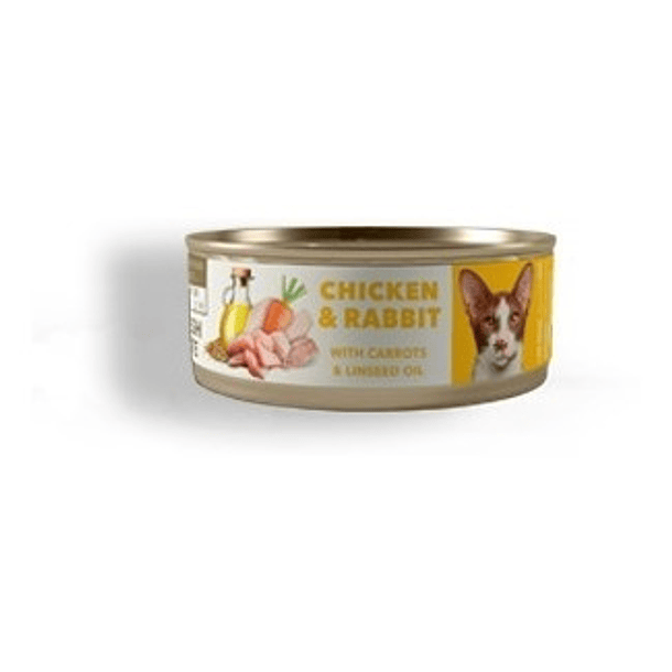 Comida Para Gato Amity Humeda Sabor Pollo Y Conejo De 80gr 