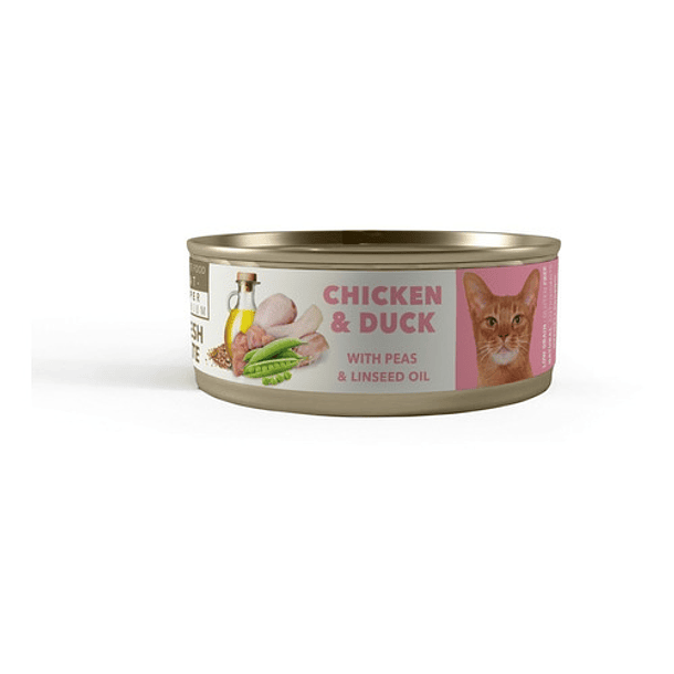 Comida Para Gato Amity Humeda Pollo Y Pato De 80gr Pack4un 