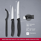 Set Cuchillos De Verduras 3 Unid Victorinox 6.7113.31 Negro 2