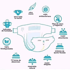 Pañal Bebé Ecológico Nateen Talla Recién Nacido 20 Unidades 3