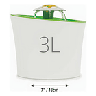 Bebedero Para Gatos Cat It Fuente Flor 3lts. Np Color Blanca Con Verde 1