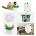 Bebedero Para Gatos Cat It Fuente Flor 3lts. Np Color Blanca Con Verde 6
