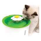 Bebedero Para Gatos Cat It Fuente Flor 3lts. Np Color Blanca Con Verde 12