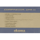 Carrete De Pescar Okuma Compressa Cpr30 Color Plateado Lado De La Manija Derecho/izquierdo 9
