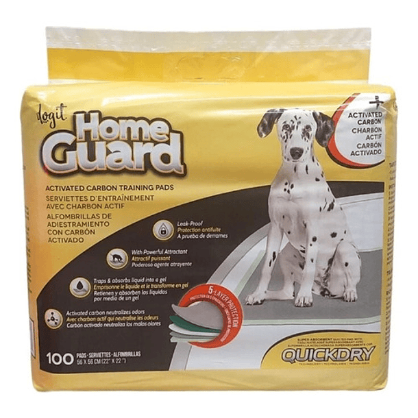 Alfombra Educadora Con Carbon Activado/100u Dogit 56cmx56 Cm 