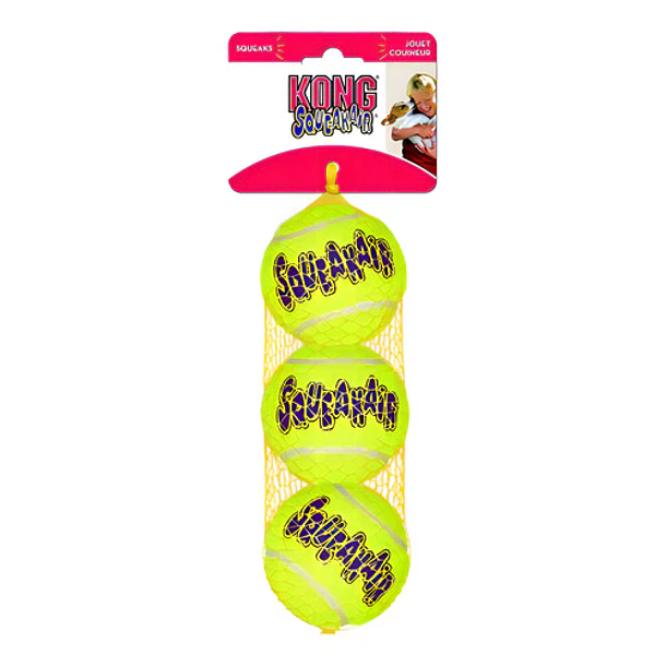 Kong Squeakair Balls Paquete 3 Pelotas De Tenis Medianas Color Amarillo 1