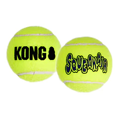 Kong Squeakair Balls Paquete 3 Pelotas De Tenis Medianas Color Amarillo