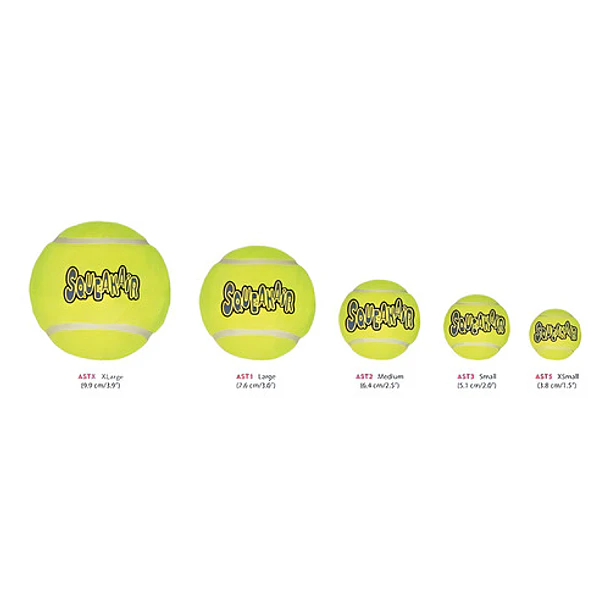 Kong Squeakair Balls Paquete 3 Pelotas De Tenis Medianas Color Amarillo 4