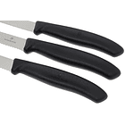 Set De Cuchillos De Verduras 3 Unid Victorinox 6.7113.3 Color Negro 3