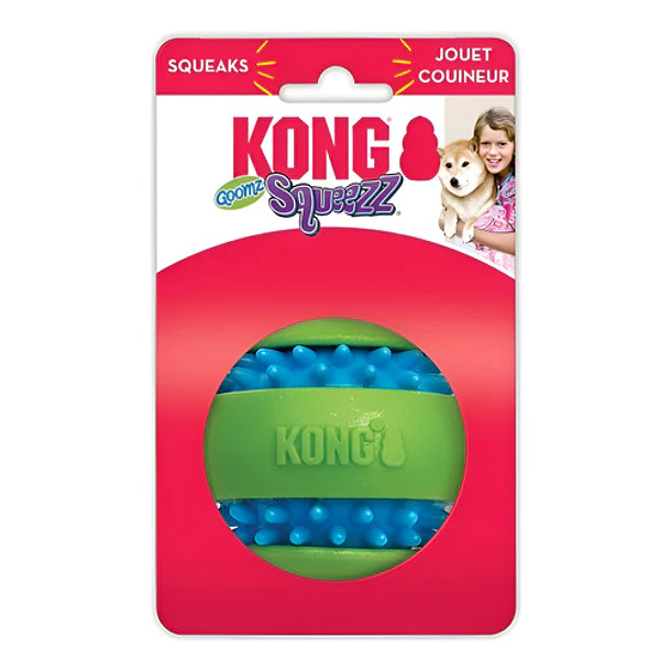 Juguete Para Perros Kong Squeezz Goomz Ball, Tamaño Grande, Color Verde 1