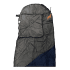 Saco Dormir Safari Sf202 Camping +5°c +12°c Color Gris Con Azul 2