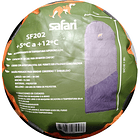 Saco Dormir Safari Sf202 Camping +5°c +12°c Color Gris Con Azul 3