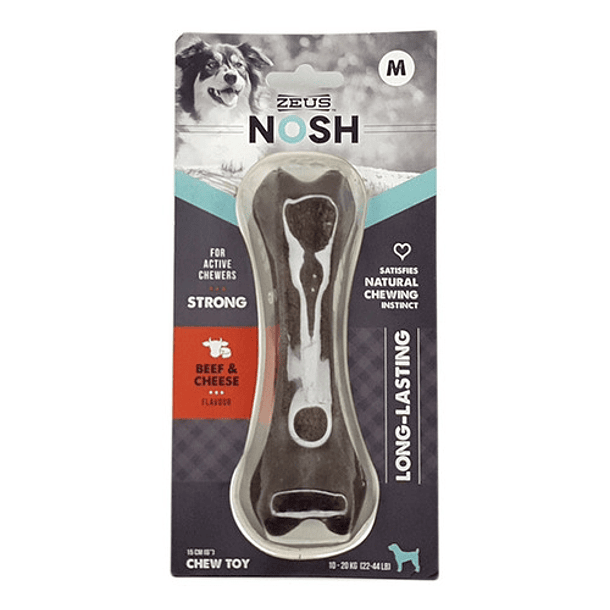 Zeus Nosh Hueso Duro Carne Queso Mediano 