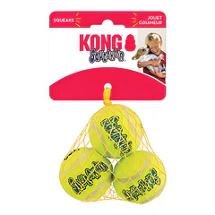 3 Pelotas Tenis Squeakair Chicas Small Juguetes Perro Kong Color Amarillo