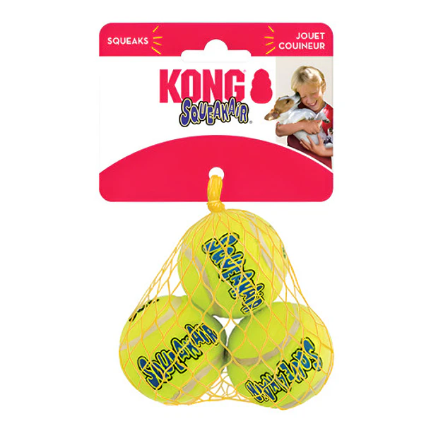 3 Pelotas Tenis Squeakair Chicas Small Juguetes Perro Kong Color Amarillo 1