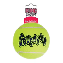 Kong Pelota Para Perro Squeakair Ball Mediana Tenis Juguete Color Amarillo