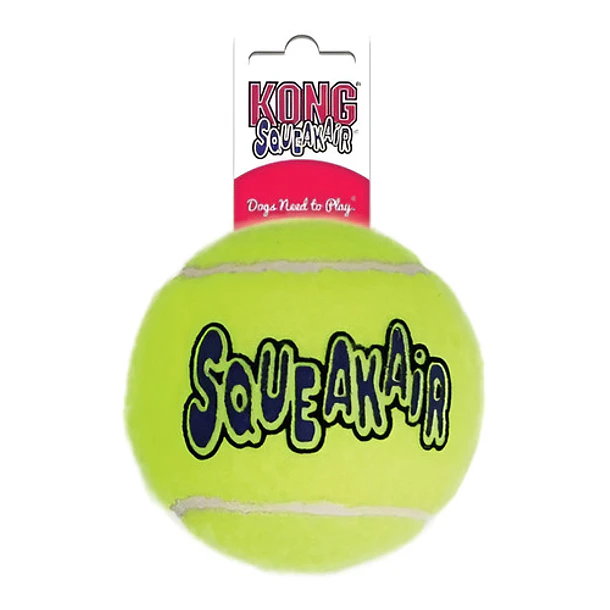Kong Pelota Para Perro Squeakair Ball Mediana Tenis Juguete Color Amarillo 1