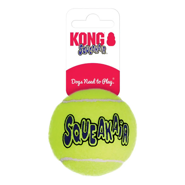 Kong Pelota Para Perro Squeakair Ball Mediana Tenis Juguete Color Amarillo 3