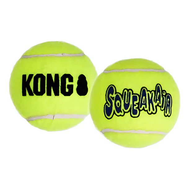 Kong Pelota Para Perro Squeakair Ball Mediana Tenis Juguete Color Amarillo 5