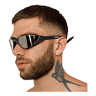 Antiparras Natacion Hydro Mirror Espejadas Lentes Cke Color Negro/plata 6