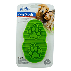Cepillo De Goma Para Bañar Tu Mascota Goma Pawise Color Verde