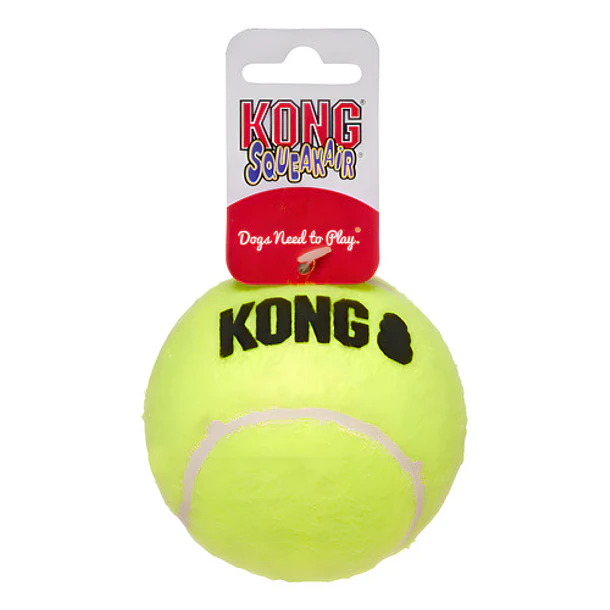 Pelota Tenis Fieltro Squeakair Grande Perro Kong Color Amarillo 4
