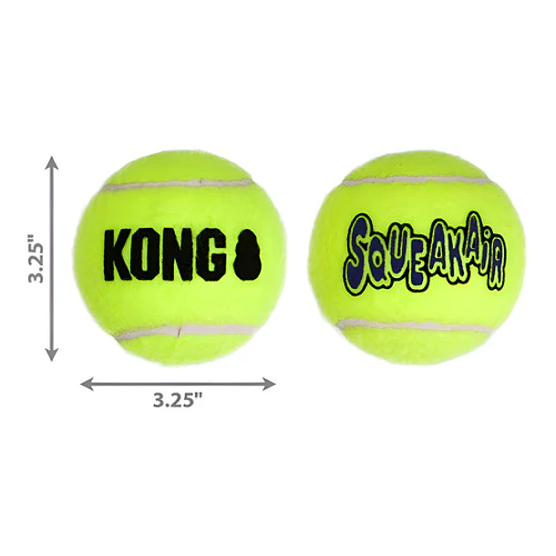Pelota Tenis Fieltro Squeakair Grande Perro Kong Color Amarillo 5