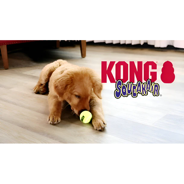 Pelota Tenis Fieltro Squeakair Grande Perro Kong Color Amarillo 6