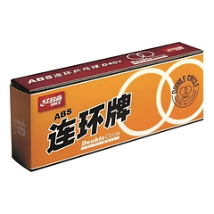 Pelota De Ping Pong Doble Circulo Naranja X 10 Unidades 