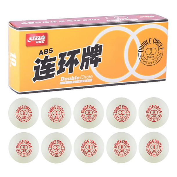 Pelota De Ping Pong Doble Circulo Naranja X 10 Unidades  4