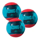 Kong Squezz Action Ball Largejuguete Pelota Perro Pack X2 Color Celeste 3