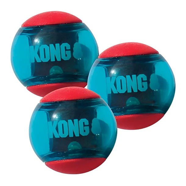 Kong Squezz Action Ball Largejuguete Pelota Perro Pack X2 Color Celeste 3