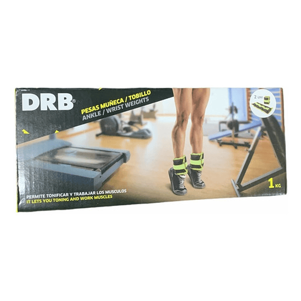 Pesas Tobillo/muñeca Par 1kg Drb Color Negro 2