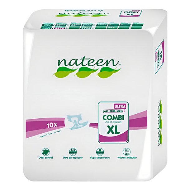 Pañal Nateen Combi Super Ultra (premium ) Adulto Talla Xl 