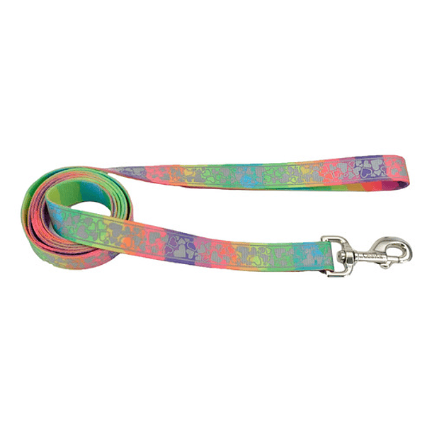 Correa Para Perros Coastal Lazer Brite Reflectiva Talla M Color Hearts 