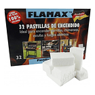 Pack 4 Cajas De Iniciadores De Fuego 32 U Sin Olor Flamax 3