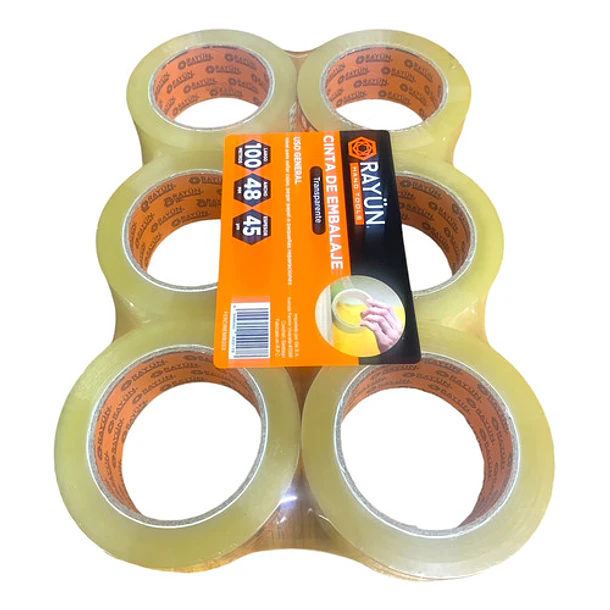 Cinta Embalajaje Transp. 48 Mm X 100 M Rayun ( 6 Unidades ) 5