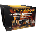 Pack 4 Cajas 24 Pastillas Iniciadores De  Fuego  Flamax 1