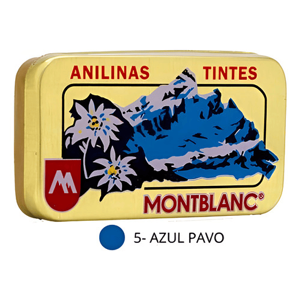 Pack 3 Anilinas Montblanc® Cajita Dorada Color 5. Azul Pavo Pack 3 