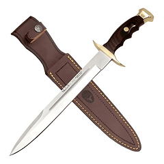 Cuchillo Muela Para Caceria Bowie Bw19 Color Café