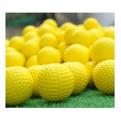 18 Pelotas De Golf Brusht Entrenamiento Y Tubo Recolector Color Amarillo